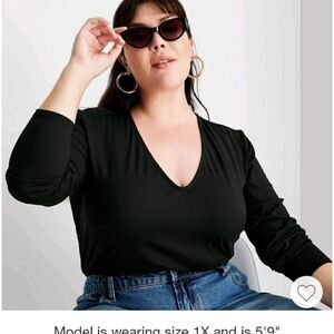 Future Collective by Kahlana Barfield Brown Black Long Sleeve Cutout Back, 3X